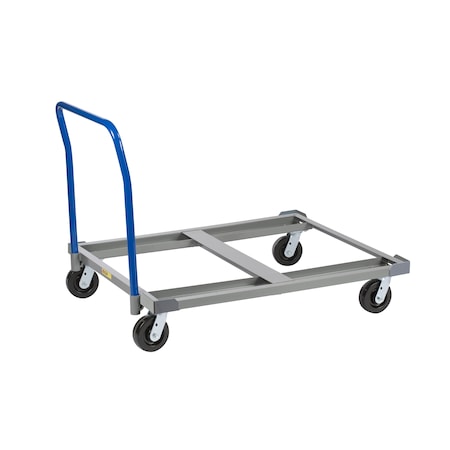 Little Giant Pallet Dollies, 48"X48" Deck Size, Open Deck, Handle, Load Retainers PDH-4848-6PH-LR